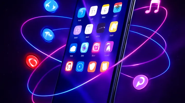 8777BDT COM Sleek smartphone floating in space